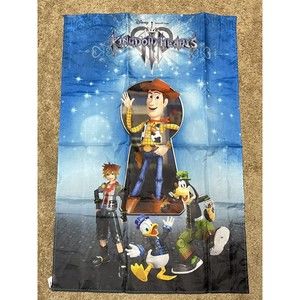 Disney Kingdom Hearts III Promo Banner Square Enix Gamestop Wall Hanging 27x40
